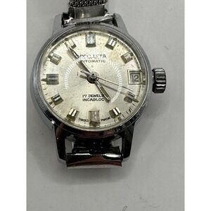 Vintage Women's Viccanta Incabloc Automatic 17 Jewels Swiss Made Date Watch Y